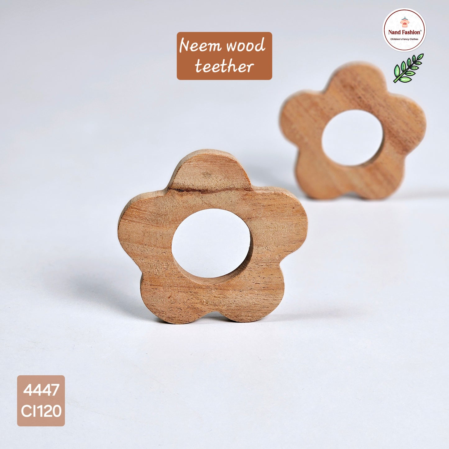 Wooden Baby Teether - Shape 3 - Image 5