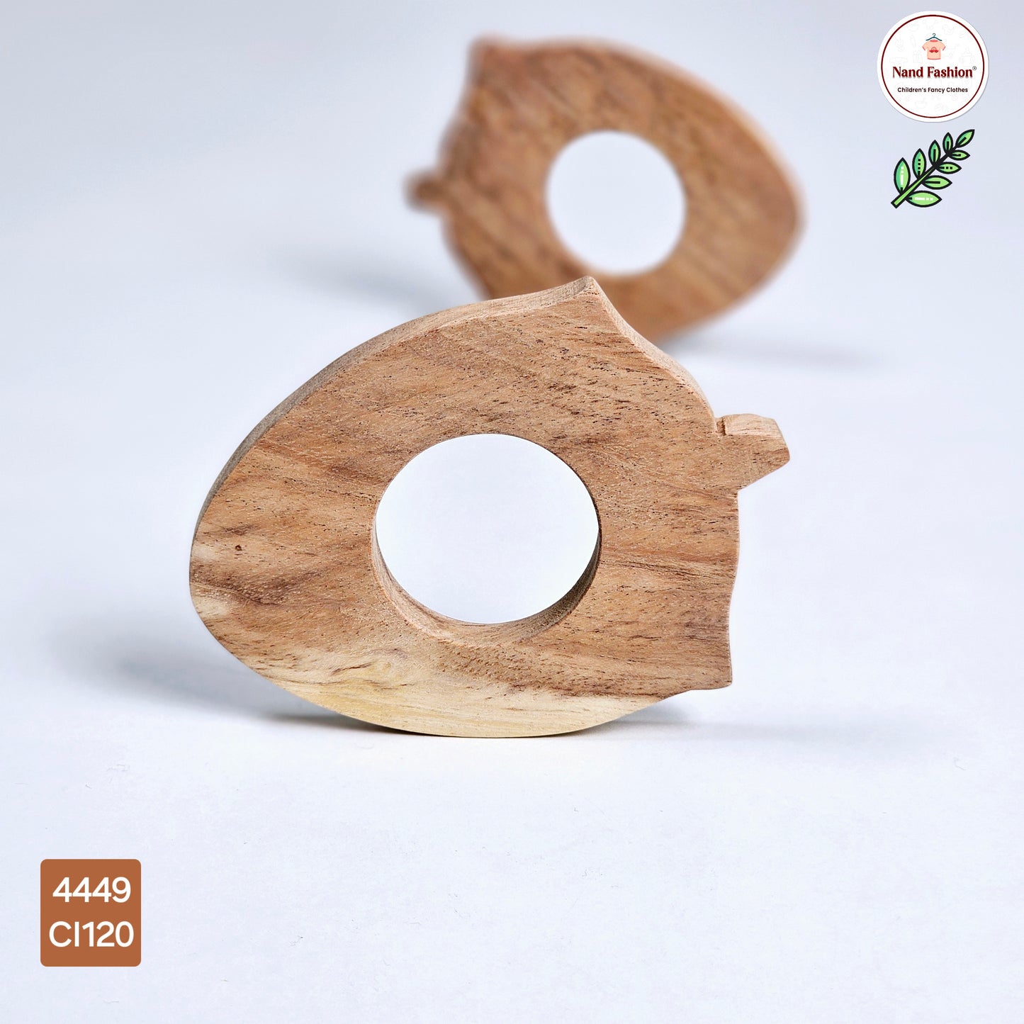 Wooden Baby Teether - Shape 6 - Image 3