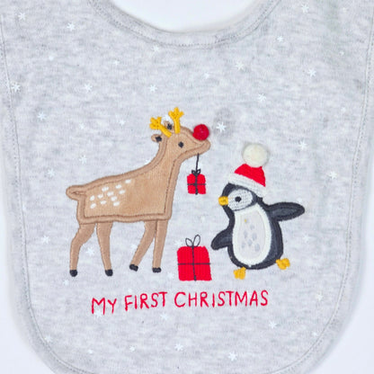 My First Christmas Themed Baby Bib