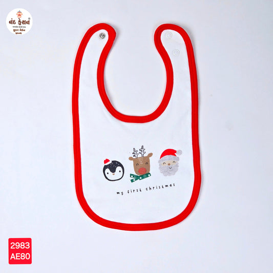 Red Border Baby Bibs