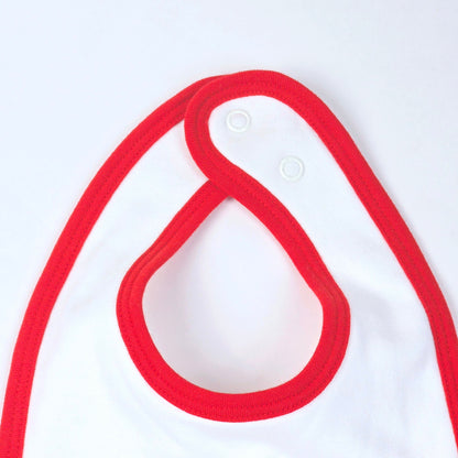 Red Border Baby Bibs