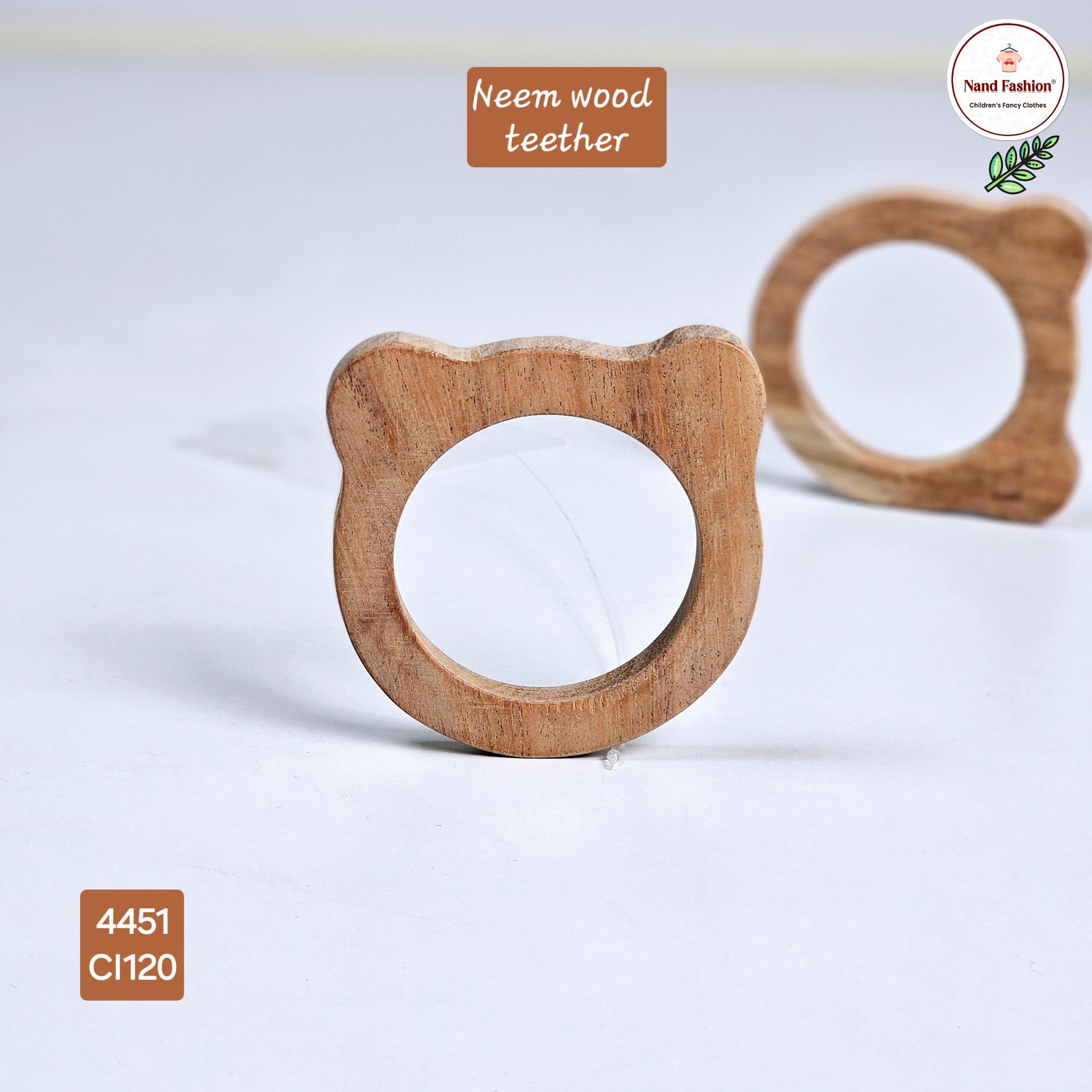 Wooden Baby Teether - Shape 5 - Image 3